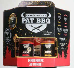 COFFRET DE 3 SAUCES (DOUCE,ÉPICÉ,MOUTARDE) ET 2 ÉPICES PAT BBQ -0