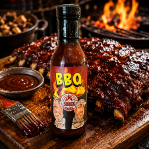 Sauce BBQ Shack à Sauce avec côtes levées grillées